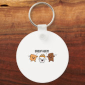 Groepsknuffel S'mores Kampvuur Marshmallow Chocola Sleutelhanger (Voorkant)