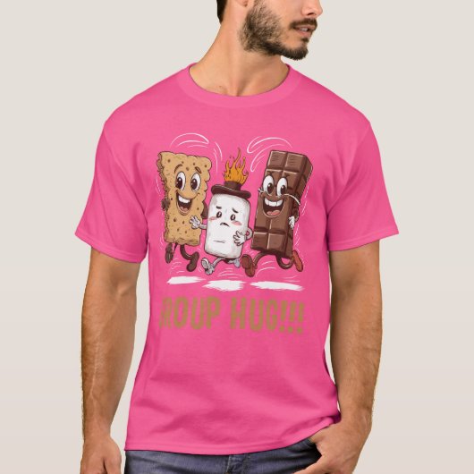 Groepsknuffel S'mores Marshmallow Chocolade Campin T-shirt (Voorkant)