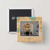 groepsknuffel vierkante button 5,1 cm (Voorkant /achterkant)