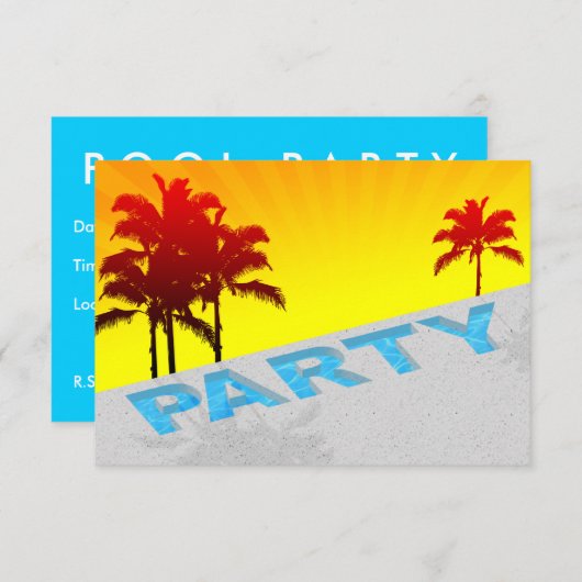 groepspartijuitnodiging kaart (Voorkant / Achterkant)