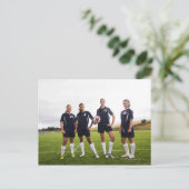 groepsportait van de 10e meidenvoeters briefkaart (Staand voorkant)