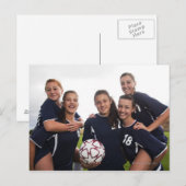 groepsportret van de 10e meidenvoeters briefkaart (Voorkant / Achterkant)