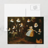 Groepsportret van drie generaties van een briefkaart (Voorkant / Achterkant)