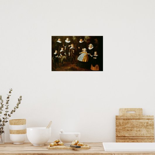 Groepsportret van drie generaties van een poster (Keuken)