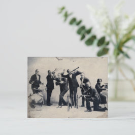 Groepsportret van vaudeville musici, 1920 briefkaart