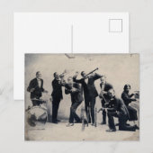 Groepsportret van vaudeville musici, 1920 briefkaart (Voorkant / Achterkant)