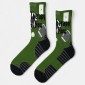 Groepstherapie begint nu groene zwarte Typografie Sokken (Links)