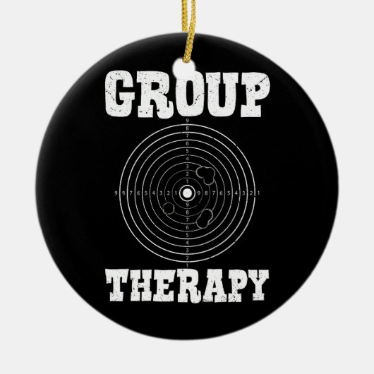 Groepstherapie Pro Pistolen Eigenaar Afzuigbereik  Keramisch Ornament (Voorkant)