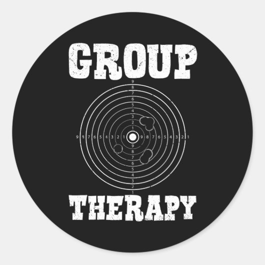 Groepstherapie Pro Pistolen Eigenaar Afzuigbereik  Ronde Sticker (Voorkant)