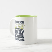  groepsvakantie met vakantie op maat tweekleurige koffiemok (Voorkant links)