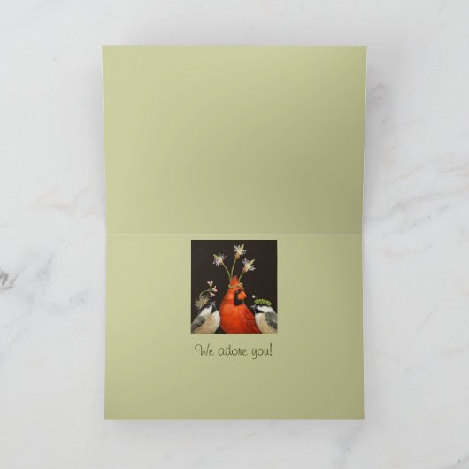 Groepsverjaardagskaart Kaart (Binnen)