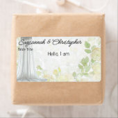 Groepsverzamelings bloemengrens label naamkaart (Insitu)