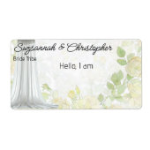 Groepsverzamelings bloemengrens label naamkaart (Voorkant)