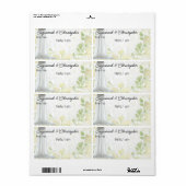 Groepsverzamelings bloemengrens label naamkaart (Full Sheet)