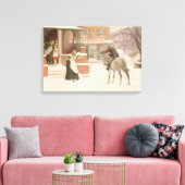 Groet aan de postbode door Robert Walker Macbeth Canvas Afdruk (Insitu (Woonkamer))
