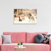 Groet aan de postbode door Robert Walker Macbeth Canvas Afdruk (Insitu (Woonkamer))
