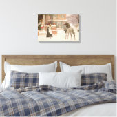 Groet aan de postbode door Robert Walker Macbeth Canvas Afdruk (Insitu (Slaapkamer))