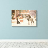 Groet aan de postbode door Robert Walker Macbeth Canvas Afdruk (Insitu (Houten vloer))