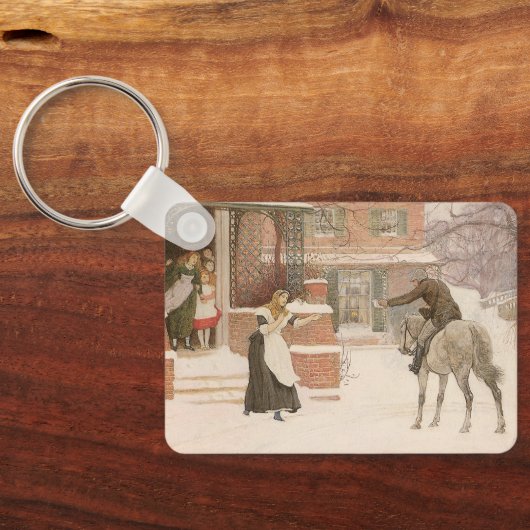 Groet aan de Postbode door Robert Walker Macbeth Sleutelhanger (Achterkant)