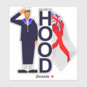 GROET AAN HMS HOOD STICKER (Vel)