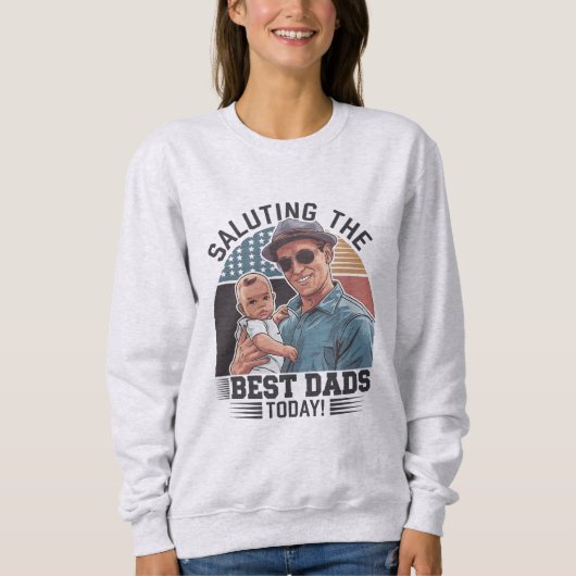 Groet de beste vaders vandaag - Happy Vaderdag Trui (Voorkant)