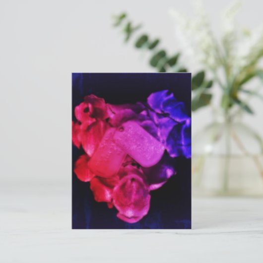 Groet de rode, witte en blauwe briefkaart (Staand voorkant)