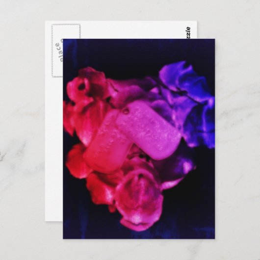 Groet de rode, witte en blauwe briefkaart (Voorkant / Achterkant)