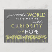 Groet de wereld met Hope Quote Briefkaart (Voorkant)