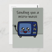 Groet die u een microgolf postcrossing verzenden briefkaart (Voorkant / Achterkant)