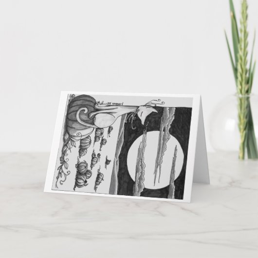   Groet: Een veld van Halloween Kaart (Voorkant)