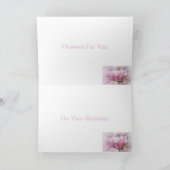 Groet, kaart, bloemen, verjaardag, afbeelding, op  kaart (Binnen)