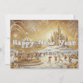 Groet kleur goud  feestdagenkaart (Voorkant)