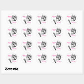 GROET KONINGIN RONDE STICKER (Vel)