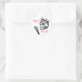 GROET KONINGIN RONDE STICKER (Tas)