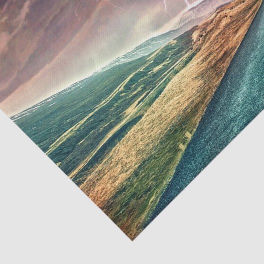 Groet landschap snelweg tissuepapier (Detail)