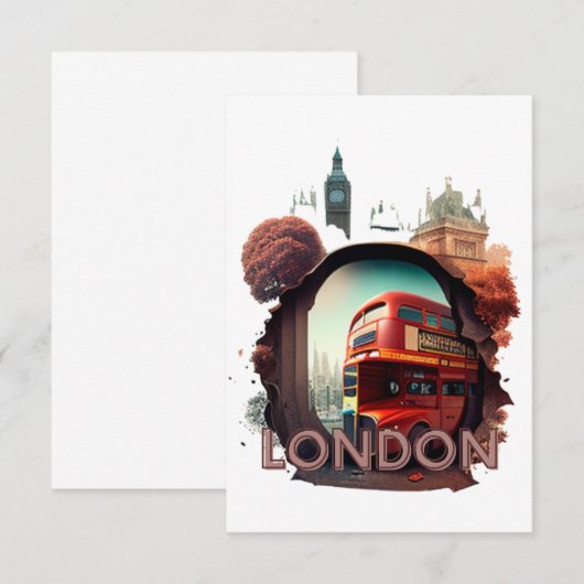 groet londen bedankkaart (Voorkant / Achterkant)