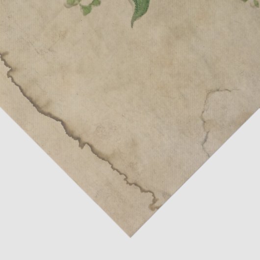  groet met Blauwe Bloemen Ontkoppeling Tissuepapier (Detail)