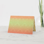 Groet- of uitnodigingskaart Sinaasappel rood groen (Achterkant)