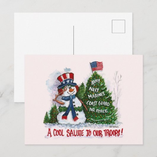 Groet onze troepen briefkaart (Voorkant / Achterkant)