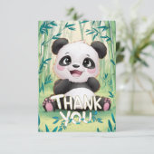  groet Panda Bedankkaart (Staand voorkant)