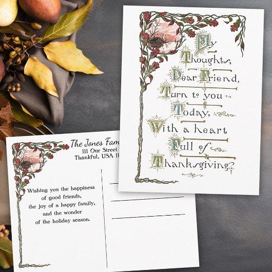   groet Thanksgiving Briefkaart