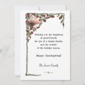   groet Thanksgiving Feestdagenkaart (Achterkant)