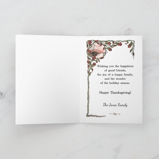   groet Thanksgiving Kaart (Binnen)