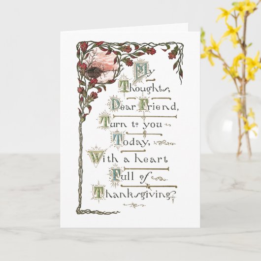   groet Thanksgiving Kaart (Gele Bloem)