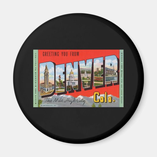 Groet u van Denver Colorado Magneet (Voorkant)