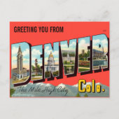 groet u van Denver Colorado Reizen Briefkaart (Voorkant)