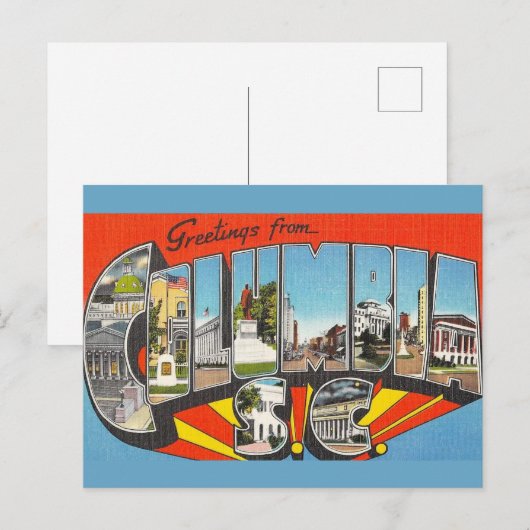 Groet uit Columbia SC Briefkaart (Voorkant / Achterkant)