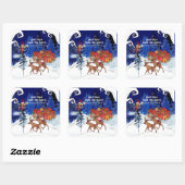 Groet uit het dorp North Moose Vierkante Sticker (Vel)