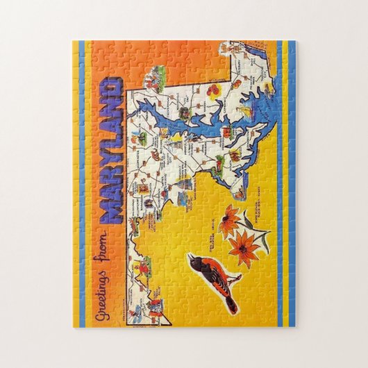  groet uit Maryland Legpuzzel (Verticaal)