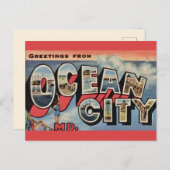 Groet uit Ocean City MD Briefkaart (Voorkant / Achterkant)